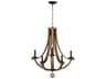Basque 5-Light Driftwood Anthracite Brown Candelabra Chandelier