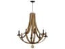 Basque 8-Light Driftwood Anthracite Brown Candelabra Chandelier