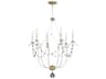 Formosa 6-Light Ecru Venetian Gold White Glass Candelabra Chandelier
