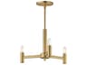 Emana 3- Light Natural Aged Brass Chandelier