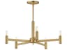 Emana 5- Light Natural Aged Brass Chandelier
