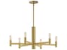 Emana 6-Light Natural Aged Brass Candelabra Chandelier