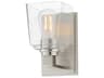Cubos 1-Light Satin Nickel Wall Sconce