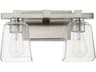 Cubos 2-Light Satin Nickel Vanity Light