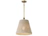 Baja 1- Light Natural Aged Brass Drum Pendant