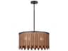 Marimba 4- Light Walnut Brown Drum Chandelier