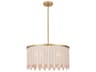 Marimba 4- Light Weathered White Drum Chandelier