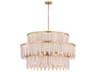 Marimba 10- Light Weathered White Gold Tiered Geometric Chandelier