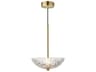 Metropolis 1-Light Satin Brass Glass LED Bowl Mini Pendant