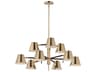 Carlo 9-Light Dark Bronze Heritage Brass LED Chandelier