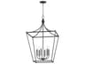 Clifton 6- Light Black Traditional Lantern Pendant