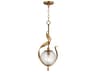 Firenze 1- Light Gold Leaf Globe Pendant