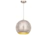Aurelia 1- Light Arctic White Nickel Globe Pendant