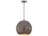Aurelia 1- Light Pewter Gunmetal Globe Pendant