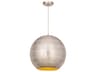 Aurelia 1- Light Arctic White Nickel Globe Pendant