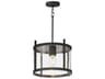 Belfry 1-Light Black Glass Drum Mini Pendant