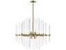 Divine 8-Light Heritage Brass Glass Linear Pendant