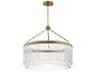 Jolie 1-Light Natural Aged Brass Drum Pendant