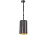 Allegra 1-Light Gunmetal Gold Cylinder Geometric Mini Pendant
