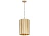 Allegra 1-Light Weathered Brass Cylinder Geometric Mini Pendant