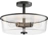 Fuller 3- Light Black Drum Pendant