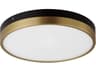Dapper 1-Light Black Antique Brass LED Round Flush Mount