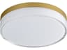 Edge 1- Light Antique Brass LED Round Flush Mount