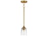 Hudson 1- Light Natural Aged Brass Cylinder Mini Pendant