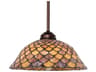 Tiffany Fishscale 1-Light Mahogany Bronze Dome Pendant