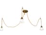 Castiliolite 3-Light Gold Glass Bell Pendant