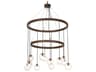 Bola 12-Light Bronze Glass Round Tiered Pendant
