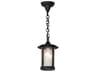 Fulton 1-Light Wrought Iron Black Glass Cylinder Lantern Mini Pendant