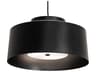 Cilindro 3-Light Solar Black Drum Pendant