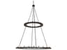 Loxley 36-Light Solar Black Candelabra Tiered Chandelier