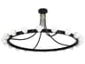 Meeting Room 20-Light Solar Black / Champagne Metallic Semi Flush Mount