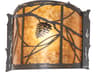 Whispering Pines 1-Light Amber Mica Bronze Traditional Wall Sconce