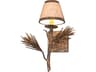 Lone Pine 1-Light Moldova Fabric Gold Traditional Wall Sconce