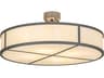 Cilindro 4-Light Creme Carrare Idalight Gunmetal Semi Flush Mount
