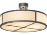 Cilindro 4-Light Creme Carrare Idalight Gunmetal Semi Flush Mount