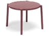 Doga Resin Marsala Round Outdoor Patio End Table
