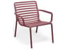 Doga Outdoor Lounge Chair in Marsala Red Stackable