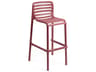 Doga Resin Marsala Stackable Patio Bar Stool