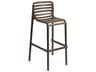 Doga Resin Tabacco Stackable Outdoor Bar Stool