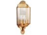 2-Light Brass Wall Sconce