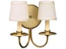 2-Light Brass Wall Sconce