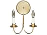 2-Light Brass Wall Sconce