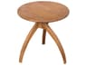 Round Wood Clear Coat Flat Vikram End Table