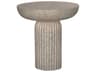 Round Diva White Marble End Table