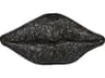Black Fiber Cement Lips Sculpture