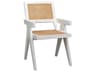 Teak Wood Brown Arm Dining Chair
